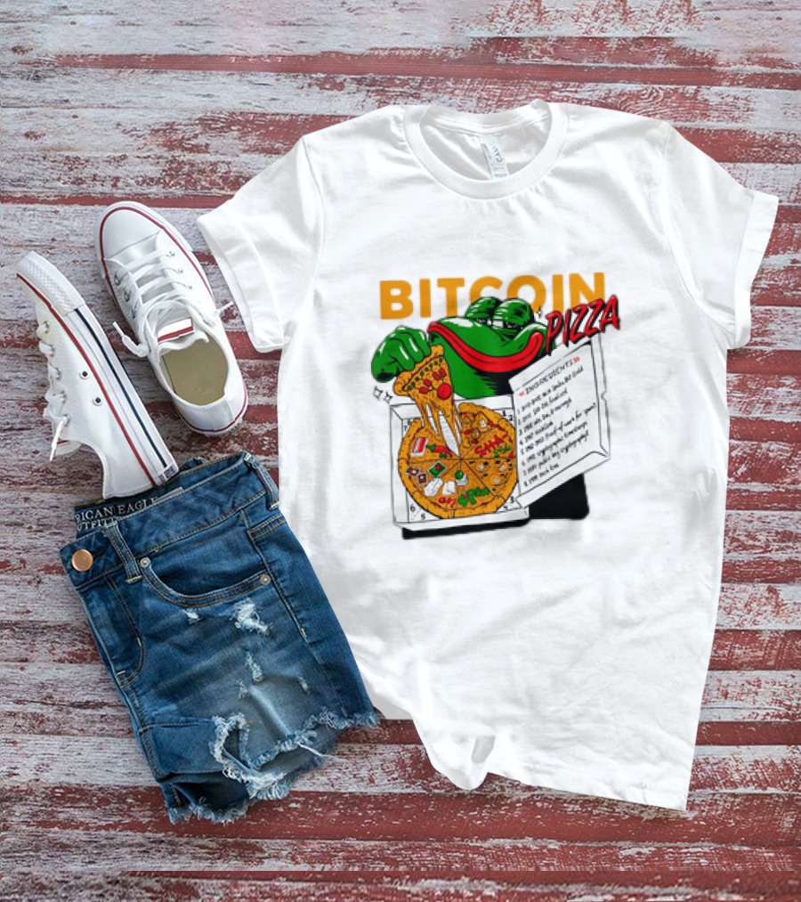 Bitcoin Pizza Frog Meme T-Shirt