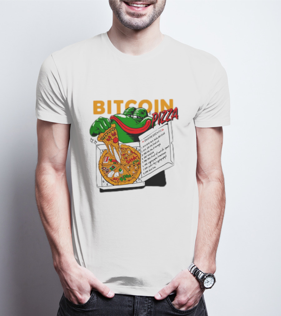 Bitcoin Pizza Frog Meme T-Shirt