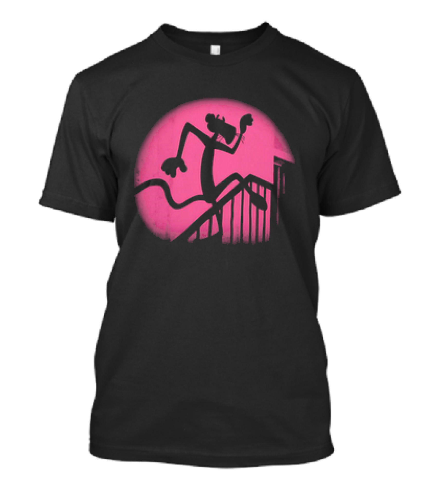 Pink Panther Creeping Silhouette In The Night T-Shirt