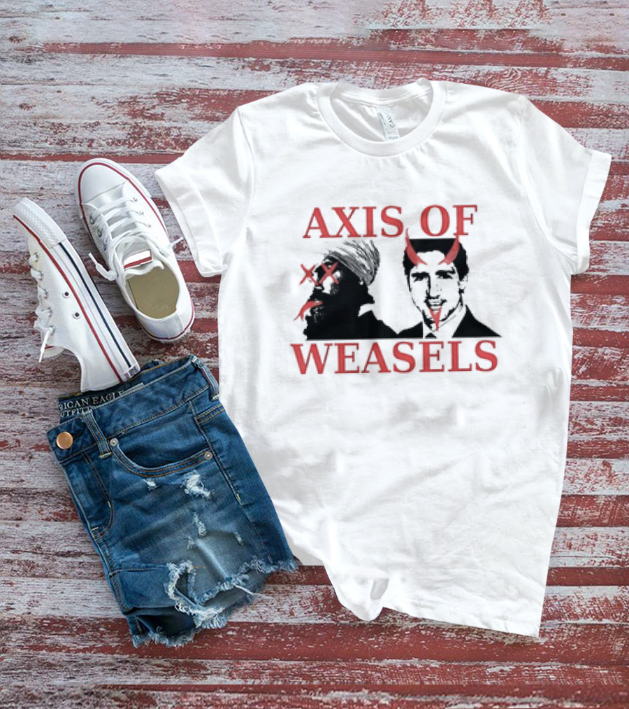 Axis Of Weasels Classic Political Satire Leaders With Devil Horns T-Shirt