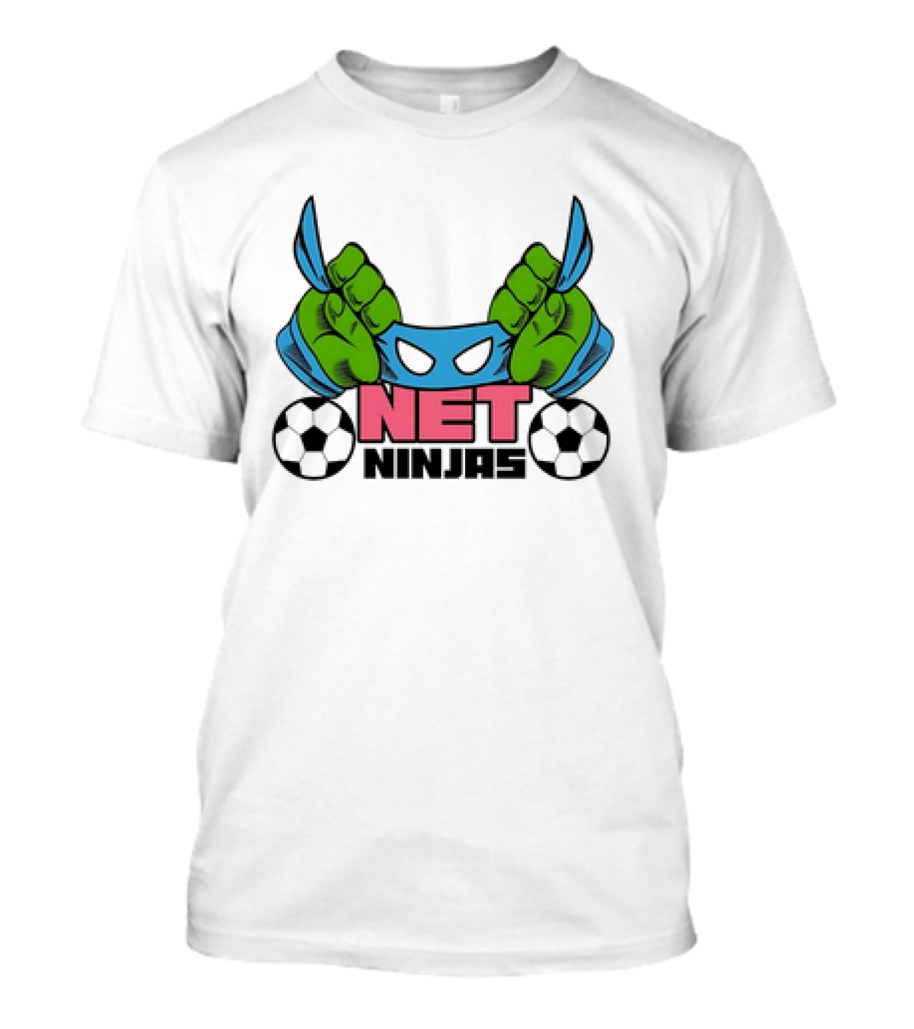 Teenage Mutant Ninja Turtles Net Ninjas Soccer Sports Fan Favorite Adult T-Shirt