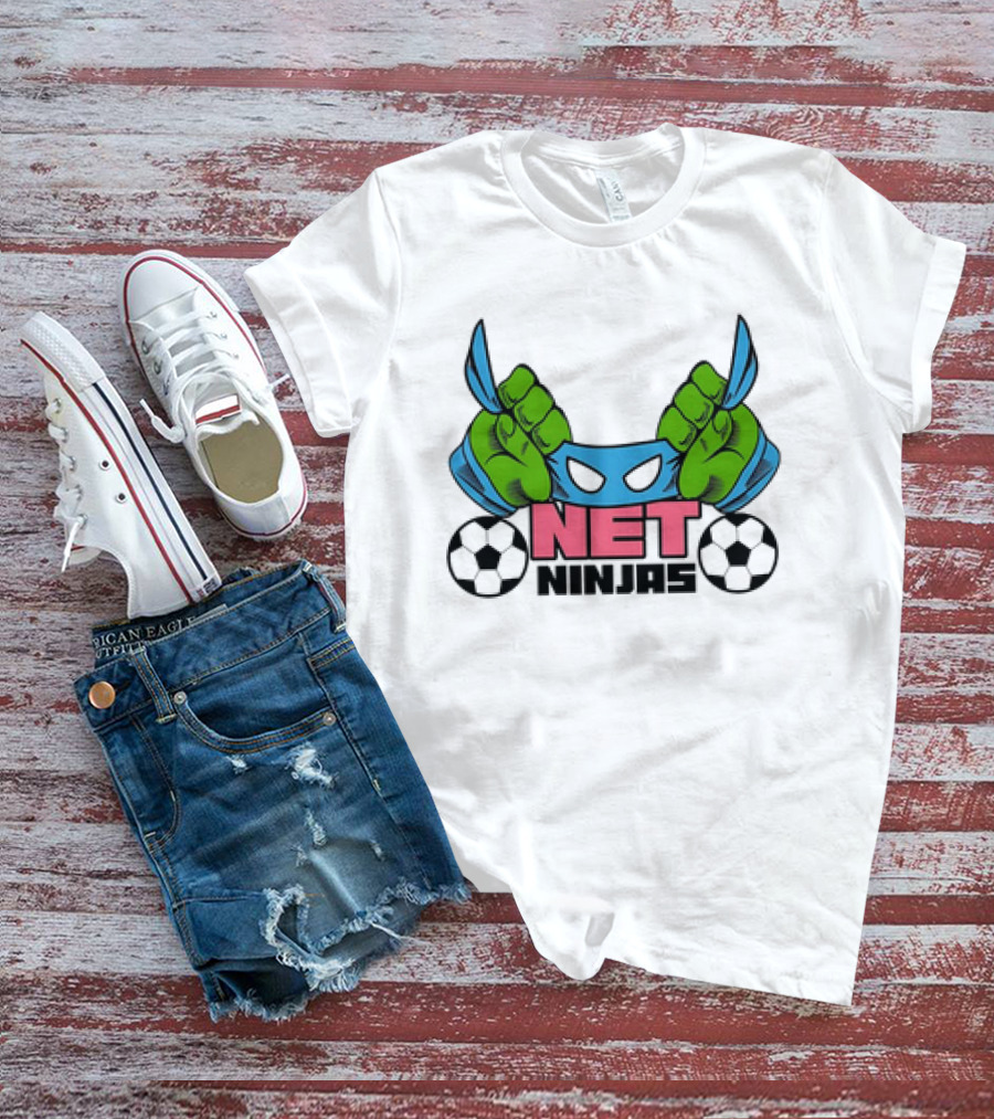 Teenage Mutant Ninja Turtles Net Ninjas Soccer Sports Fan Favorite Adult T-Shirt