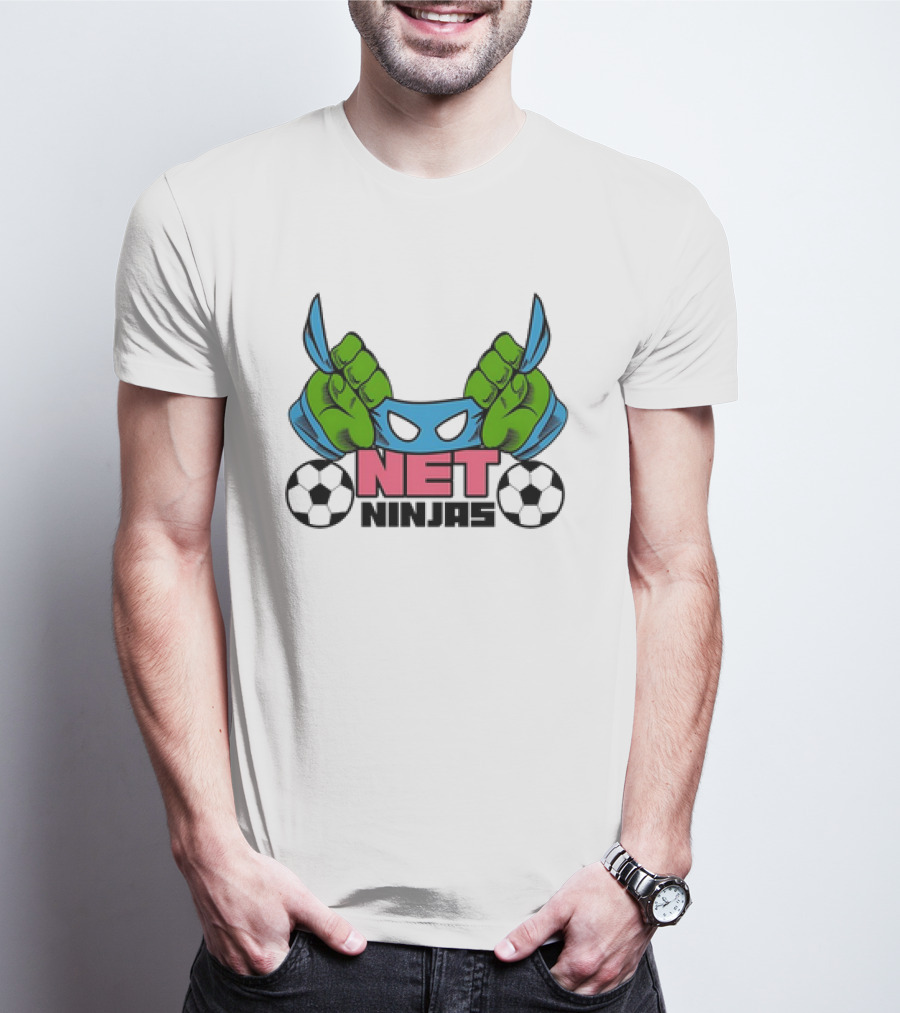 Teenage Mutant Ninja Turtles Net Ninjas Soccer Sports Fan Favorite Adult T-Shirt