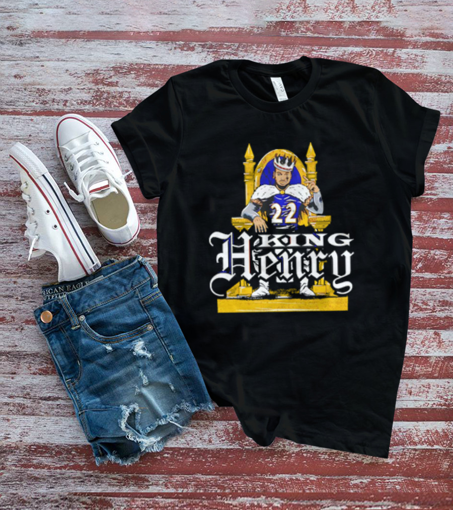 King Henry 22 Baltimore Ravens Throne T-Shirt