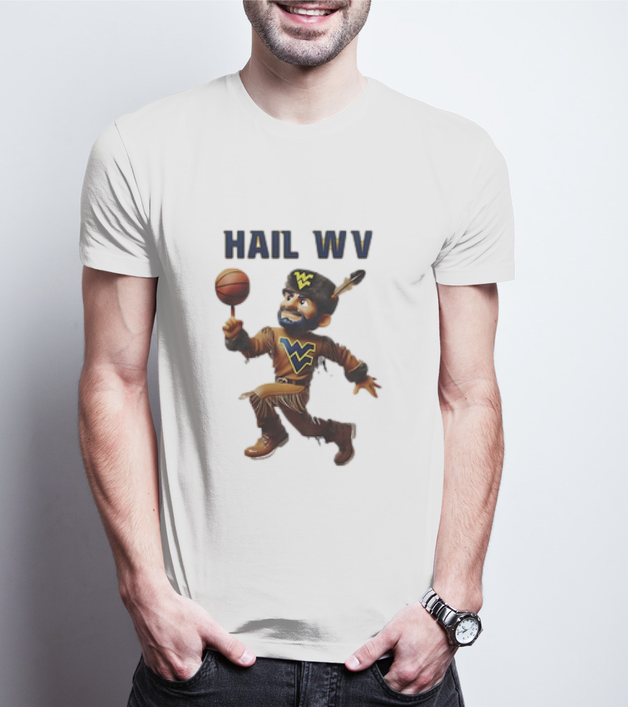 West Virginia Mountaineers Hail WV Basketball 2025 Mascot T-Shirt