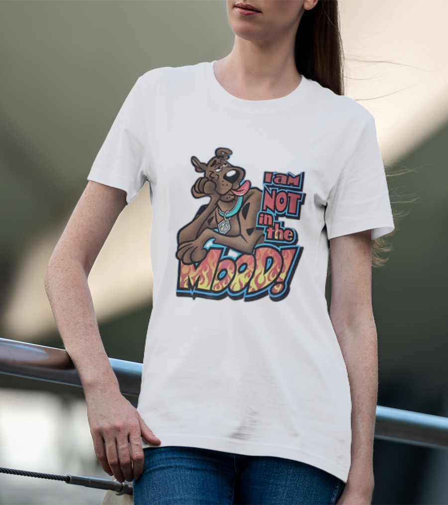 Scooby-Doo I Am Not In The Mood Flame Text T-Shirt