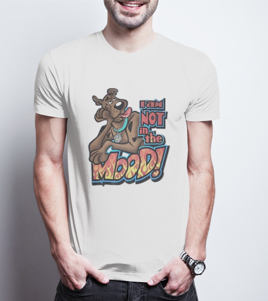 Scooby-Doo I Am Not In The Mood Flame Text T-Shirt