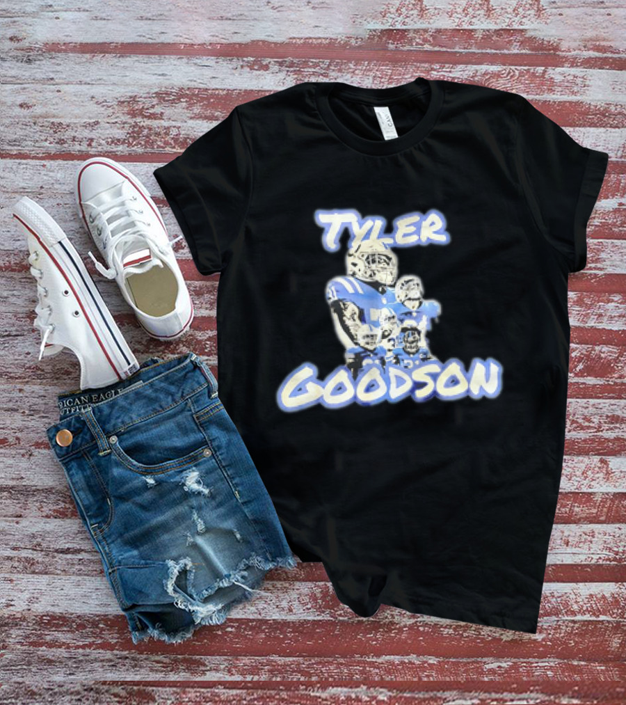 Tyler Goodson Indianapolis Colts Player Collage Football T-Shirt