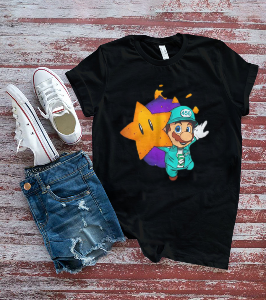 Mario With Squid Game 456 Star Fusion T-Shirt