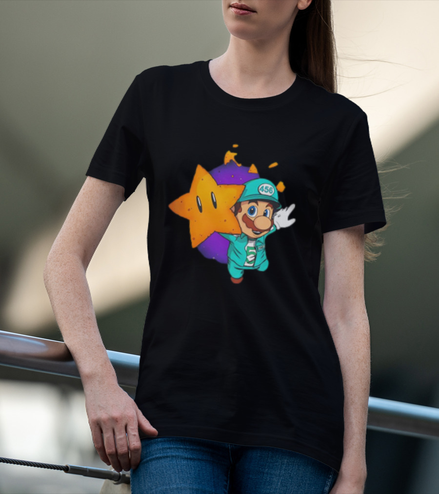 Mario With Squid Game 456 Star Fusion T-Shirt