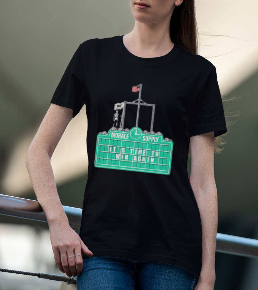 Morale Supply It's Time To Win Again Scoreboard Flag Clock T-Shirt