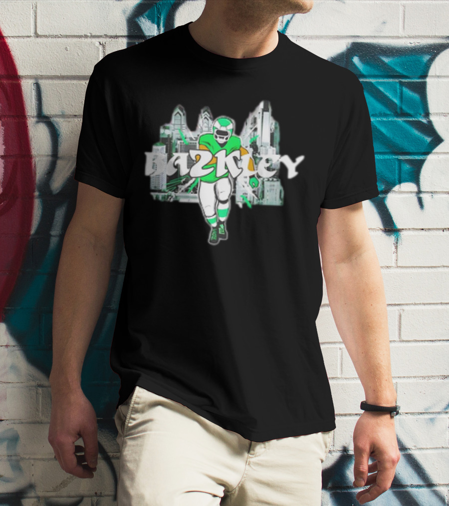 Saquon Barkley Bazkley Philadelphia Eagles 2K Football Player Cityscape T-Shirt
