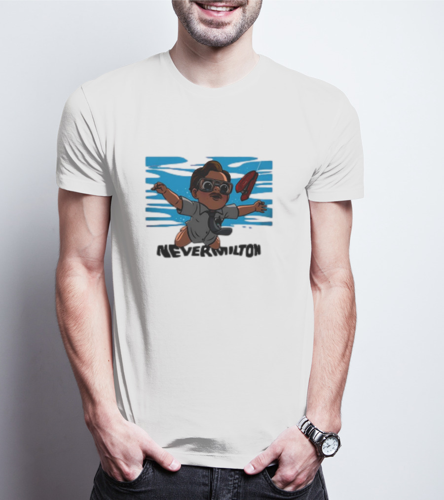 Milton Waddams Nevermilton Nirvana Nevermind Parody Office Space Mashup T-Shirt
