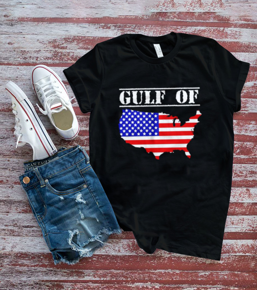 Gulf Of United States Of America Flag Map T-Shirt