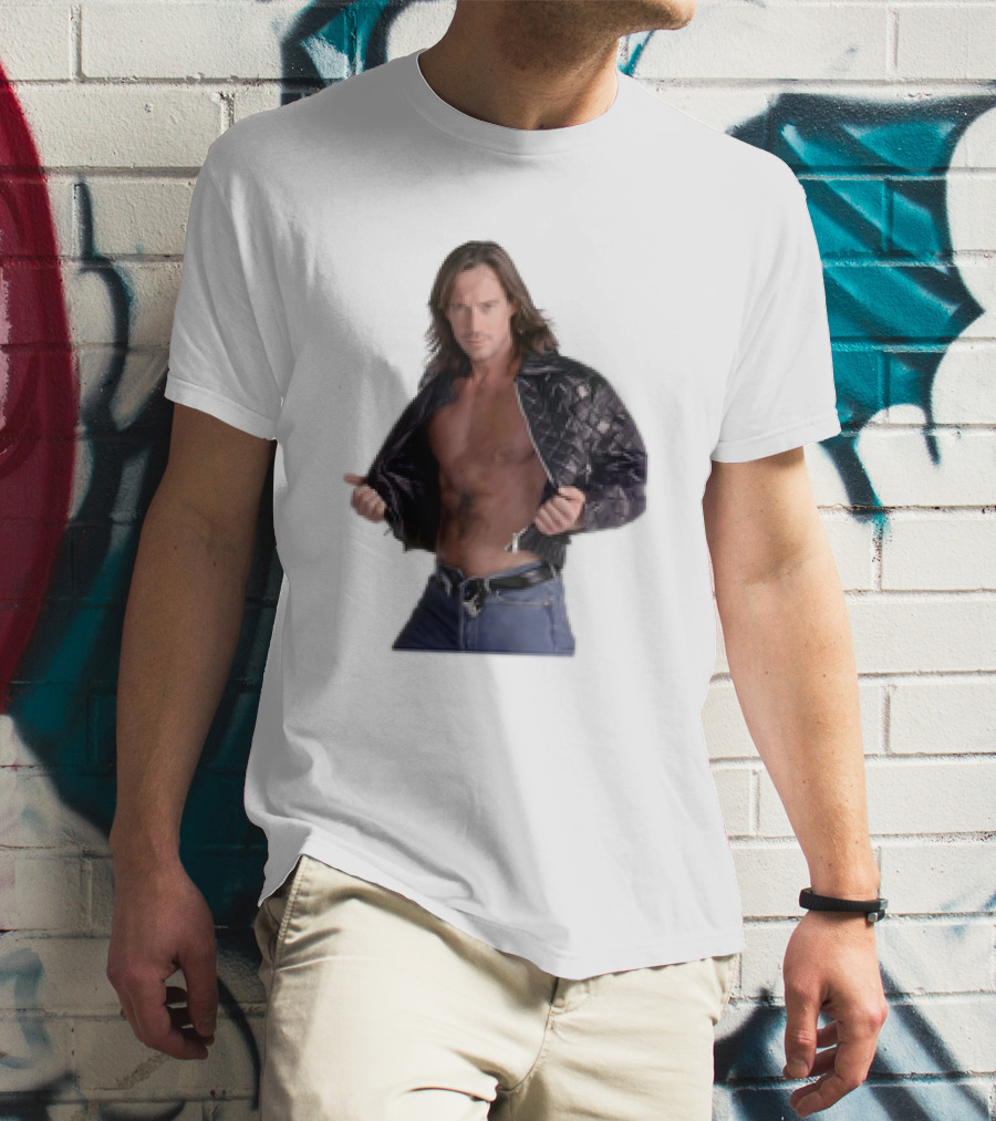 The Night's Kevin Sorbo In Classic Tough-Guy Leather Look T-Shirt