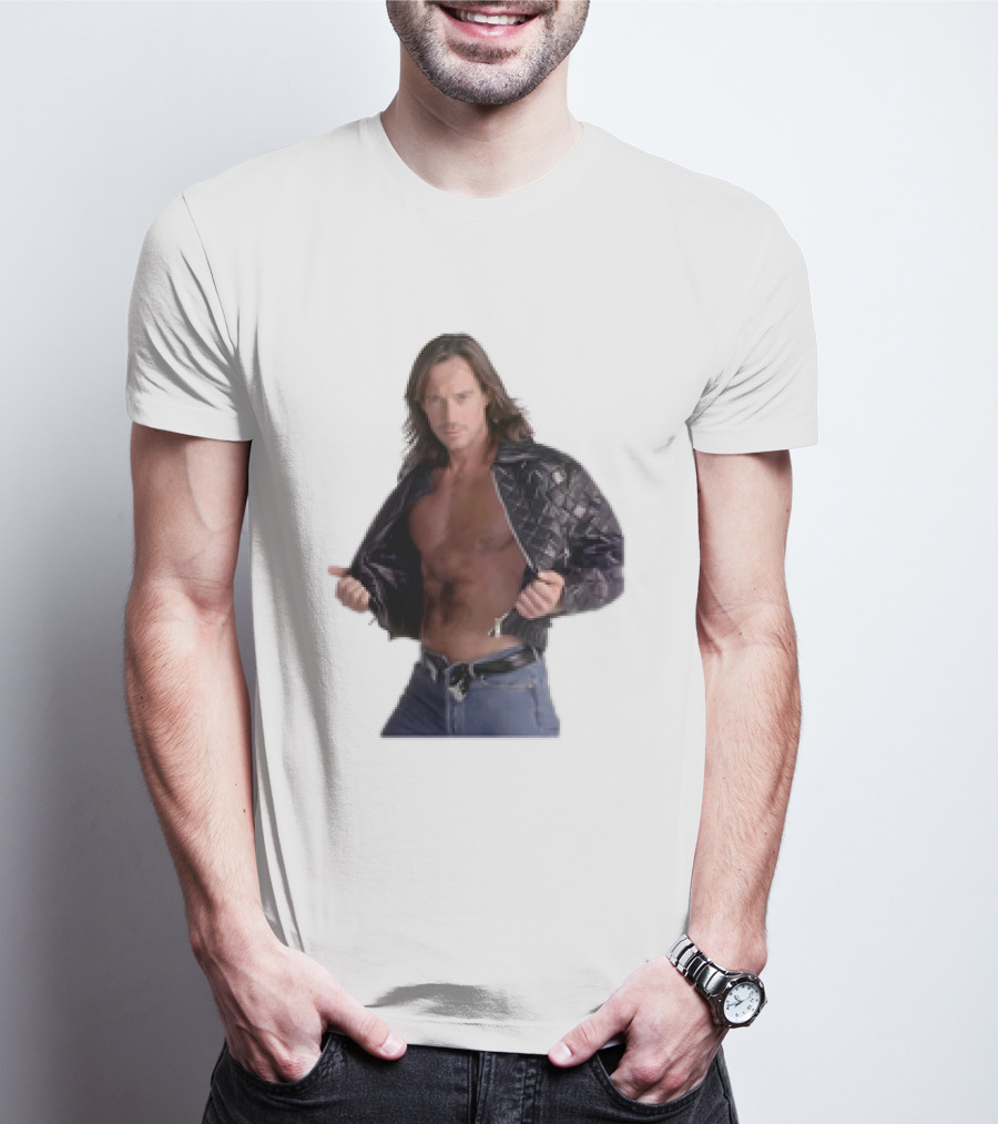 The Night's Kevin Sorbo In Classic Tough-Guy Leather Look T-Shirt