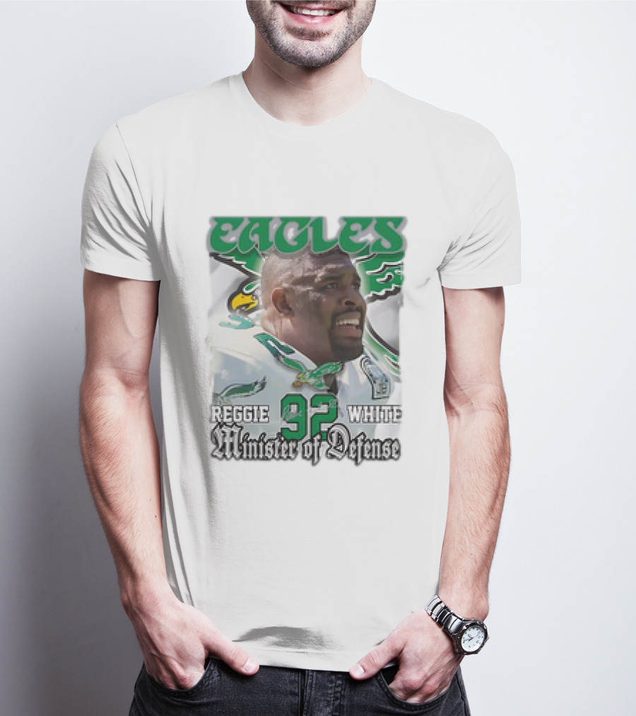 Eagles Reggie White 92 Minister Of Defense T-Shirt
