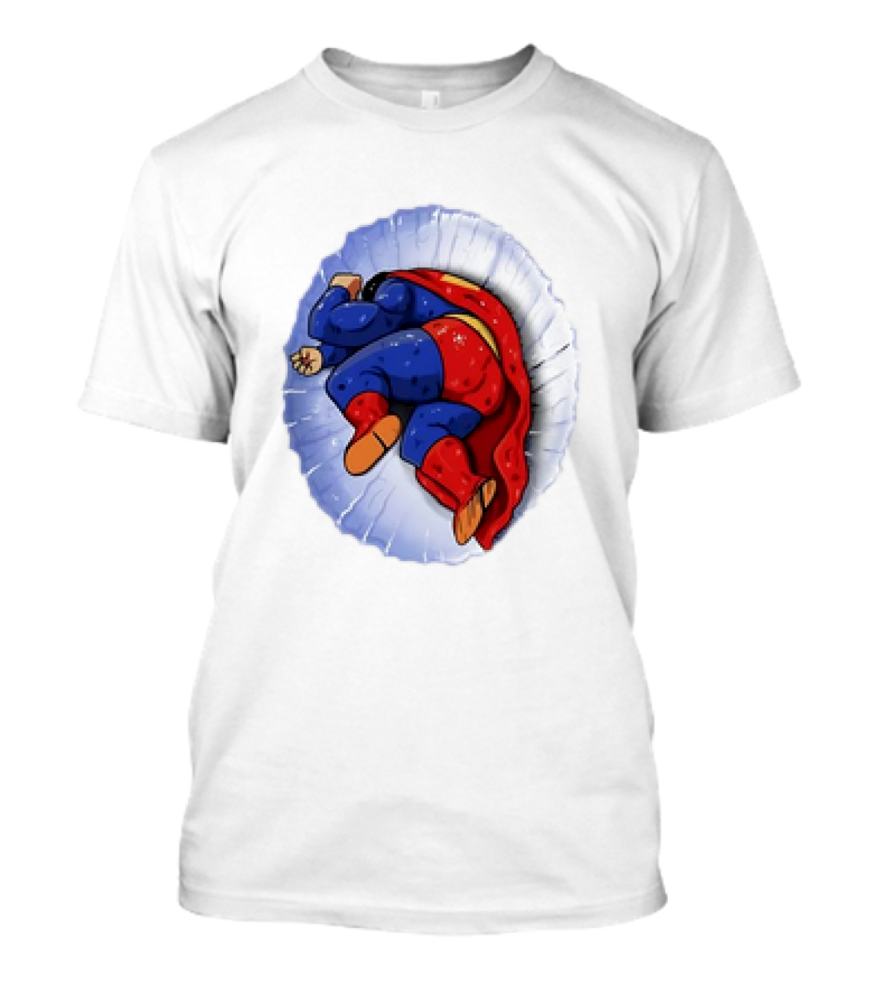 Superman X Yamcha Fallen Hero Parody Crossover T-Shirt