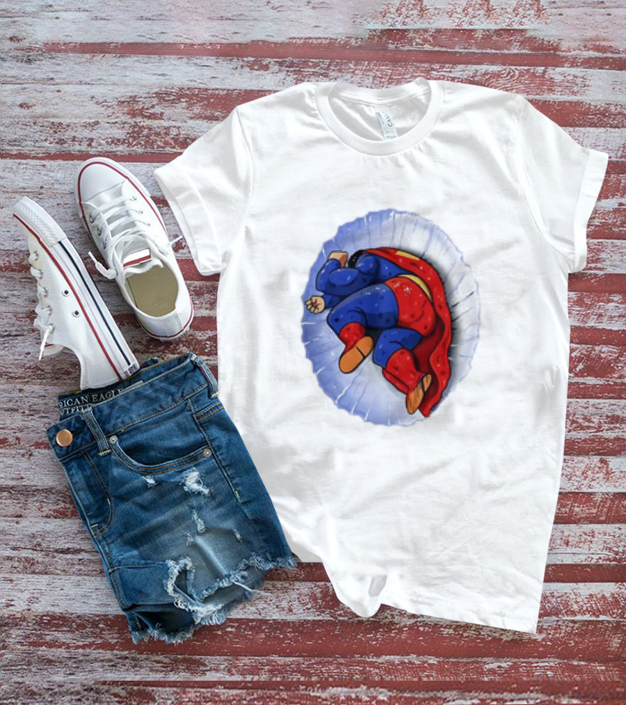 Superman X Yamcha Fallen Hero Parody Crossover T-Shirt