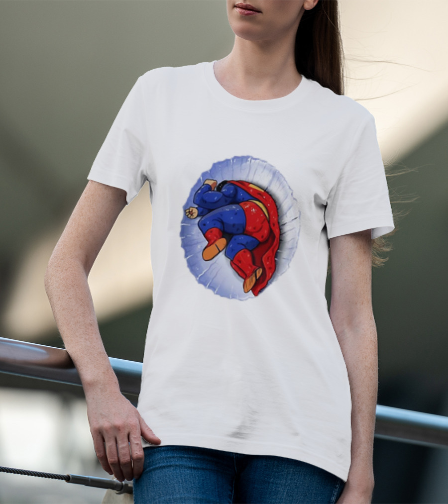 Superman X Yamcha Fallen Hero Parody Crossover T-Shirt