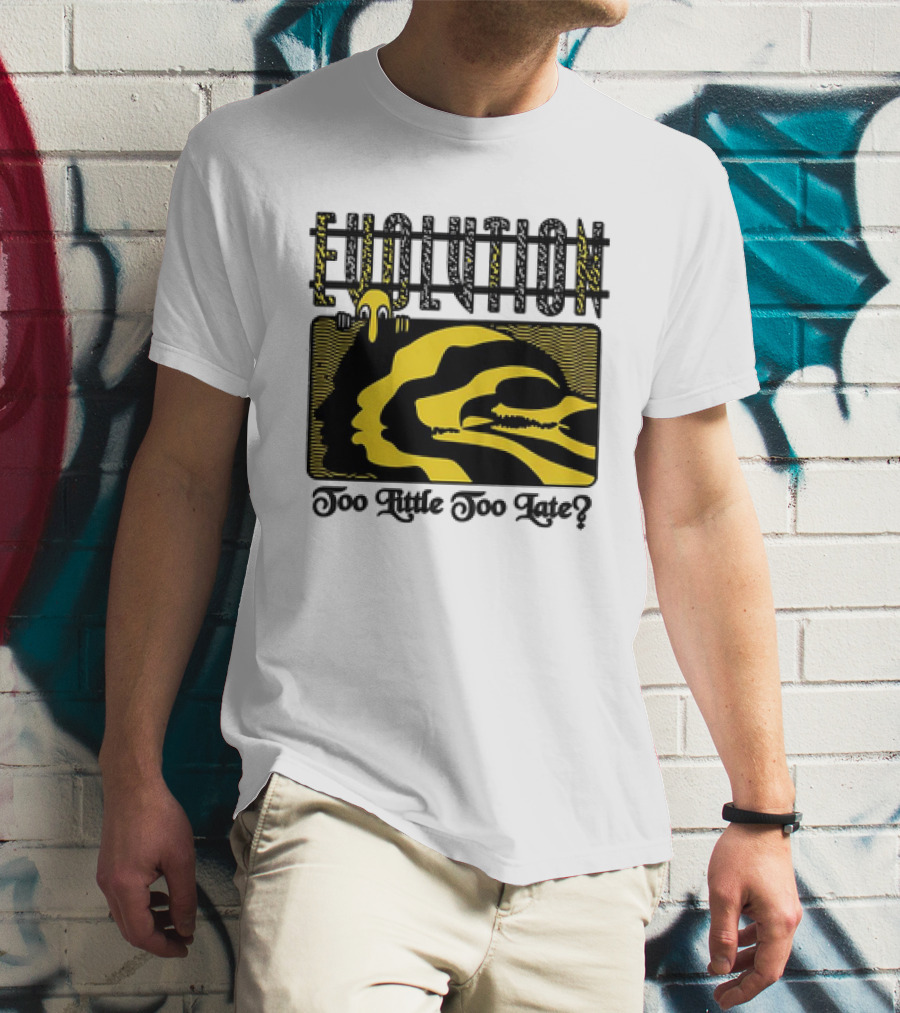 Evolution Too Little Too Late? Bold Yellow And Black T-Shirt