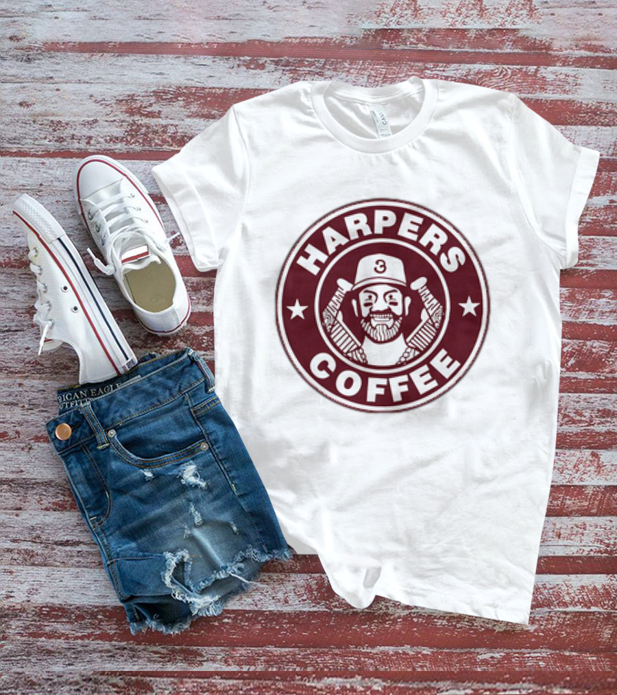 Bryce Harper Harpers Coffee MLBPA Baseball T-Shirt