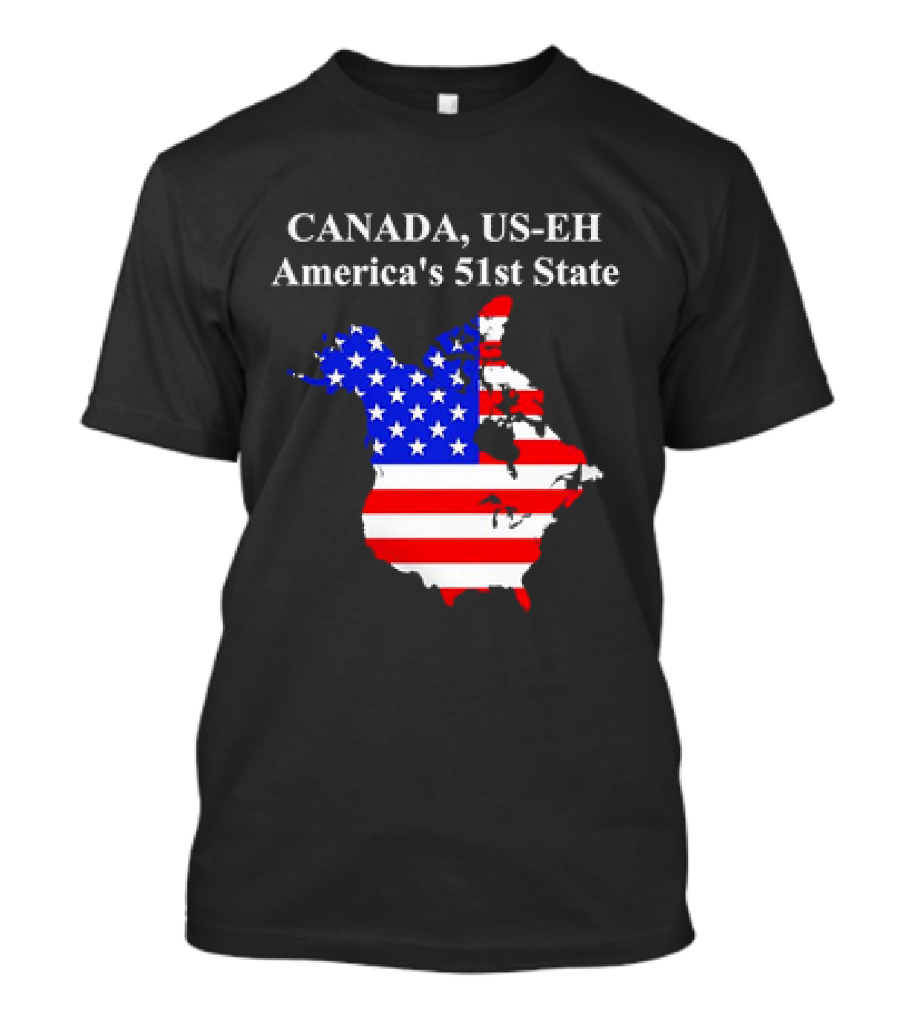 Canada US-EH America's 51st State Map T-Shirt