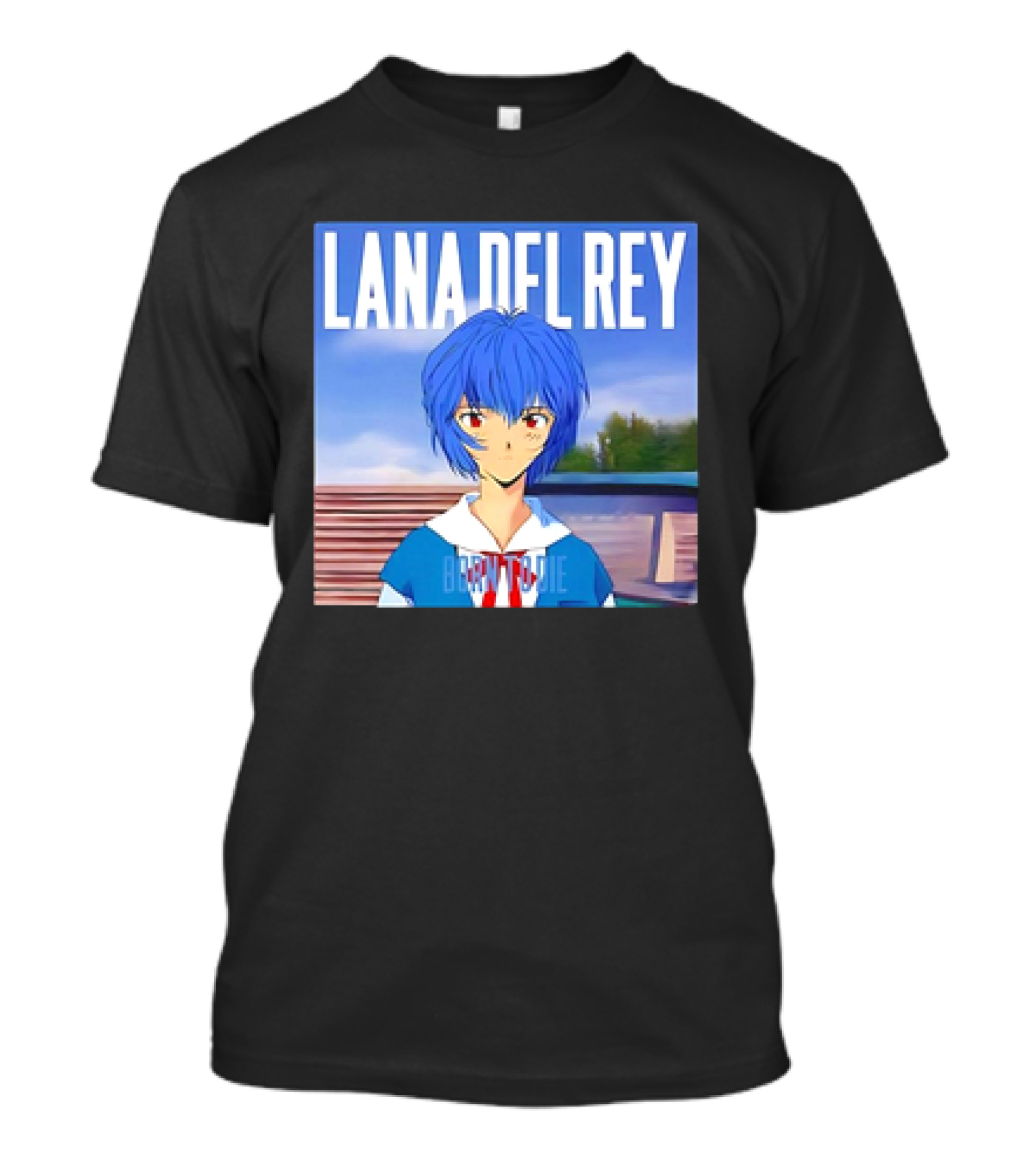 Lana Del Rey Born To Die Anime Rei Ayanami Blue Hair T-Shirt