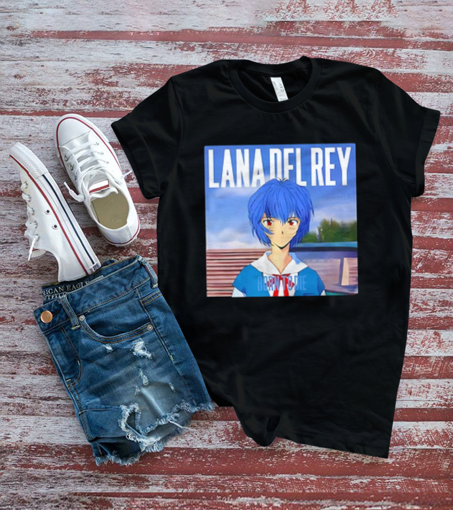 Lana Del Rey Born To Die Anime Rei Ayanami Blue Hair T-Shirt