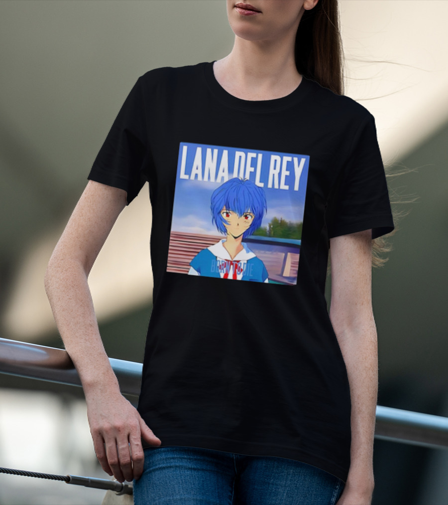 Lana Del Rey Born To Die Anime Rei Ayanami Blue Hair T-Shirt