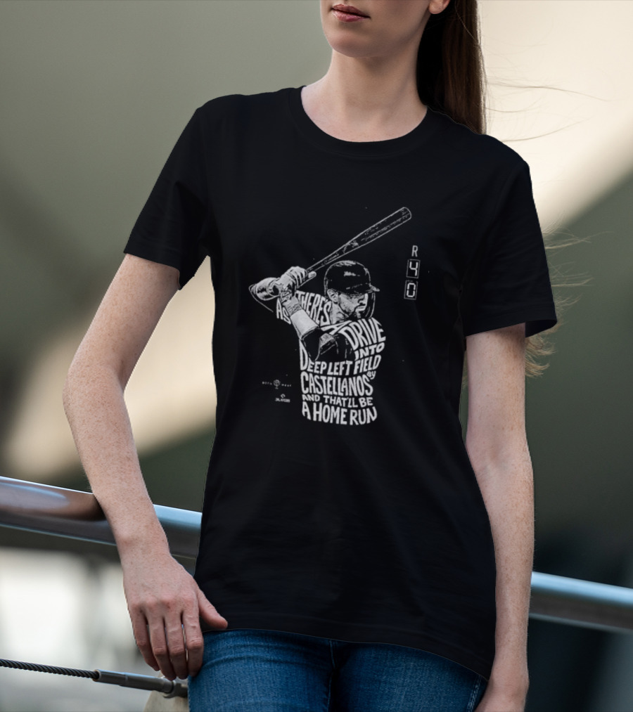 4-0 Ballgame Deep Left Field Castellanos Home Run T-Shirt