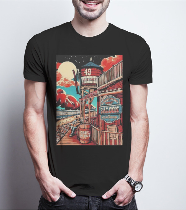 49 Winchester Knuckleheads Saloon Kansas City April 19 2025 Event With Noelene Hofmann T-Shirt