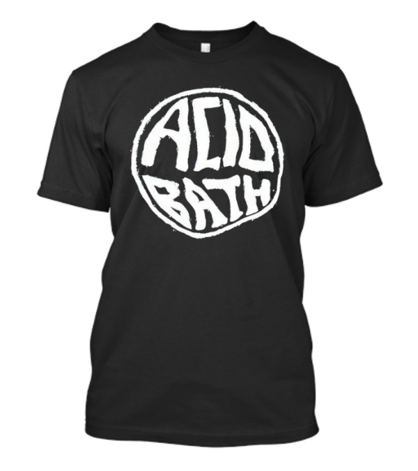 Acid Bath Circular Text Style T-Shirt