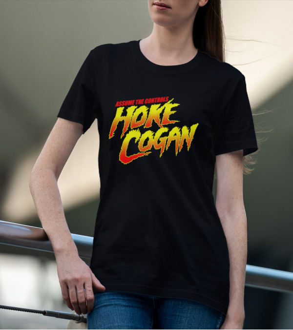 Assume The Controls Hoke Cogan Retro Style Bold Text Influence T-Shirt