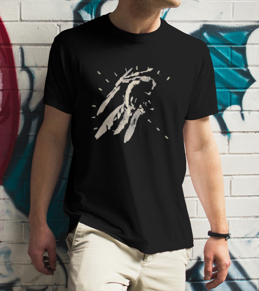 Bad Religion Generator Dinosaur Hand Skeleton With Text T-Shirt