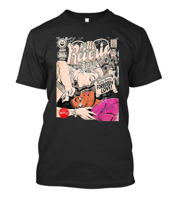 Black Mirror Comics Hotel Reverie Budding Romance Forbidden Love 2025 By Butcher Billy Netflix T-Shirt