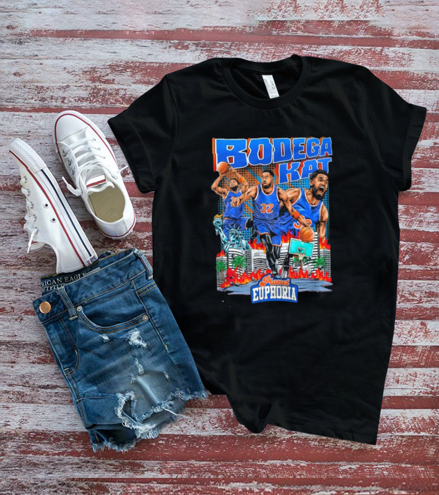 Bodega Kat Basketball Energy Planet Euphoria Action Player Number 32 T-Shirt