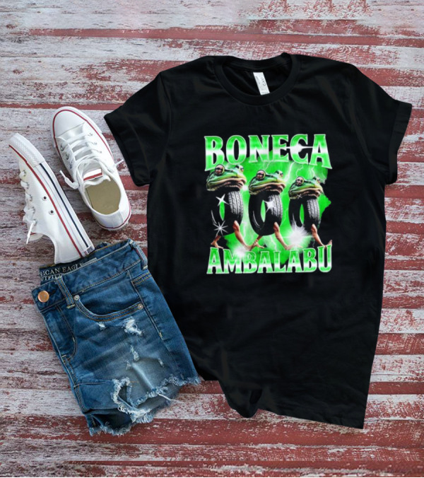 Boneca Ambalabu Frog Head With Tires And Green Lightning T-Shirt