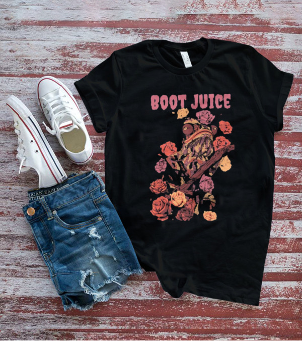 Boot Juice Chameleon Surrounded By Colorful Roses T-Shirt
