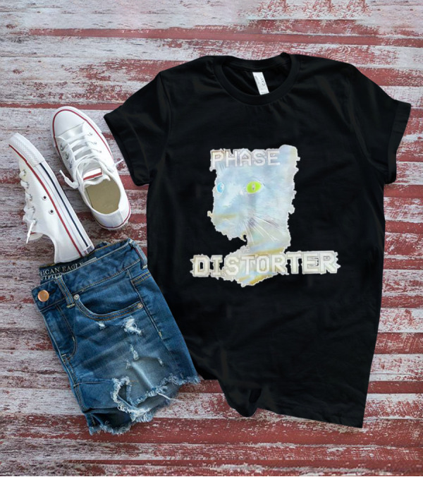 Cat Phase Distorter Optical Effect With Colorful Eyes T-Shirt