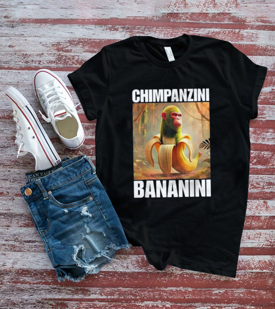 Chimpanzini Bananini Italian Brainrot Jungle Fusion T-Shirt