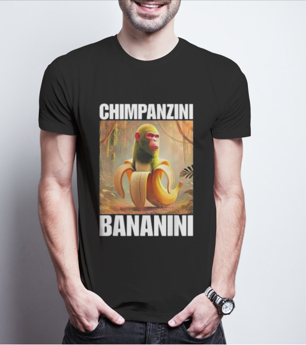 Chimpanzini Bananini Italian Brainrot Jungle Fusion T-Shirt