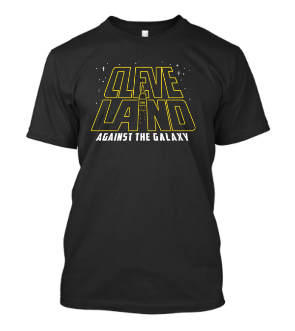 Cleveland Against The Galaxy Tower And Stars Fantasy Style T-Shirt