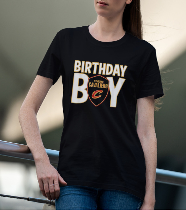 Cleveland Cavaliers NBA Birthday Boy Shield With C Logo T-Shirt