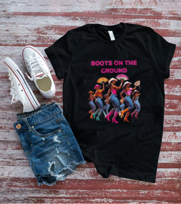 Boots On The Ground Cowgirl Dance Fiesta T-Shirt