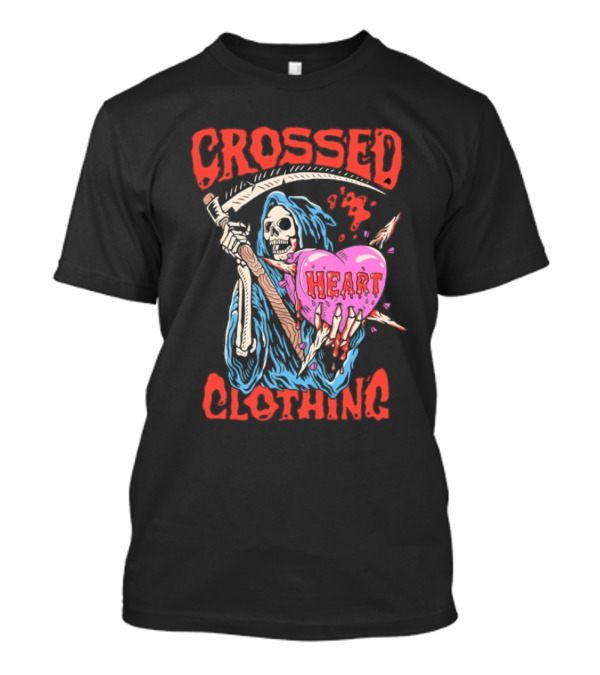 Crossed Heart Death Grim Reaper T-Shirt