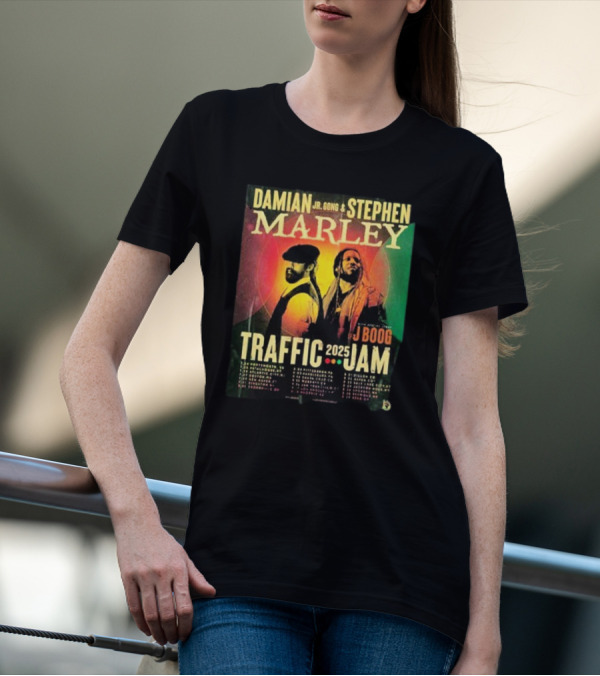 Damian Jr. Gong Marley Stephen Marley Traffic Jam 2025 J Boog Tour Dates T-Shirt