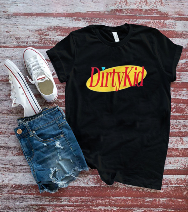 Dirty Kid Oval Bold Red Yellow Oval Style T-Shirt