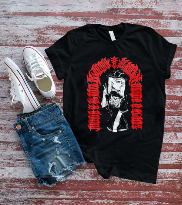 Distant Anime Slams Cosmic Lovecraftian Heavy Metal Aesthetics T-Shirt