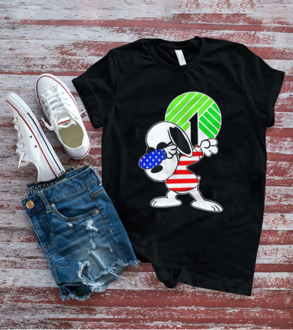 Dollar Tree Snoopy Dabbing American Flag Costume T-Shirt